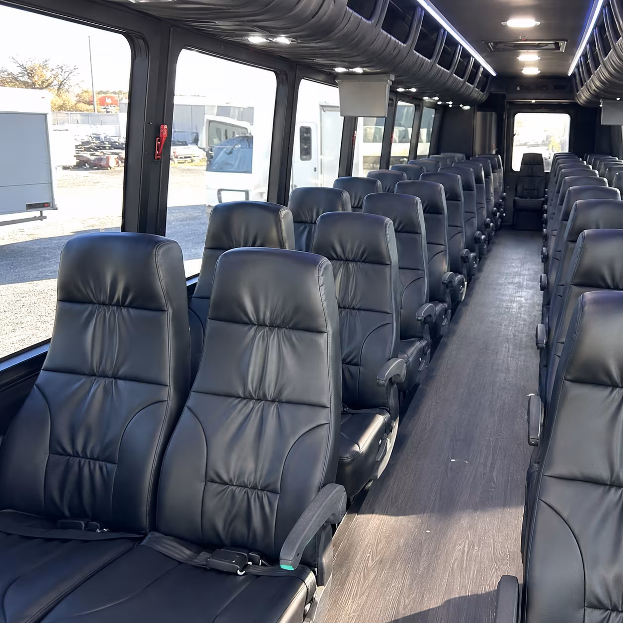 shuttle buses for victorville wedding guests between hotels and venues