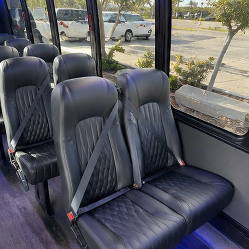 victorville 28 passenger minibus inside