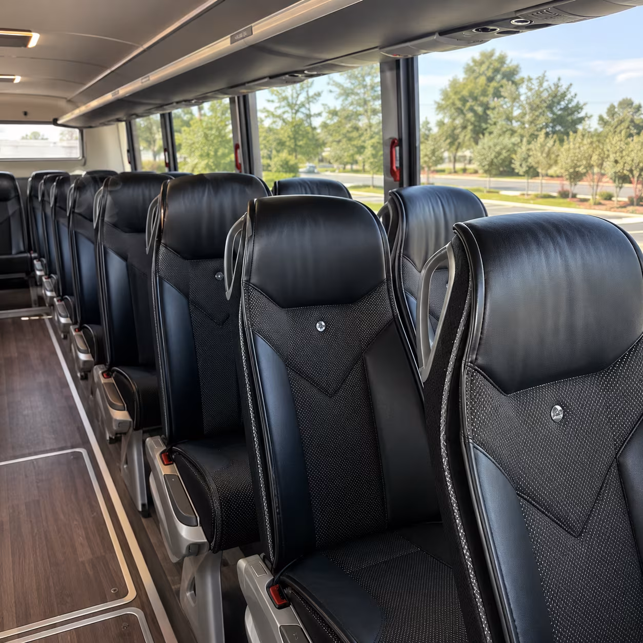 victorville 56 passenger charter bus inside
